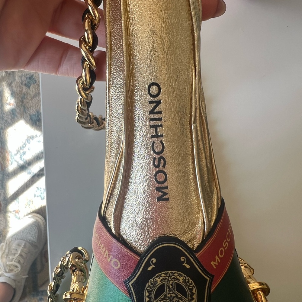 Moschino Champagne Bag Moschino Italy Trompe l'oeil - Picture 6 of 8